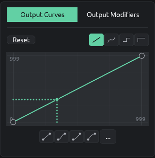 Output parameter curve editor